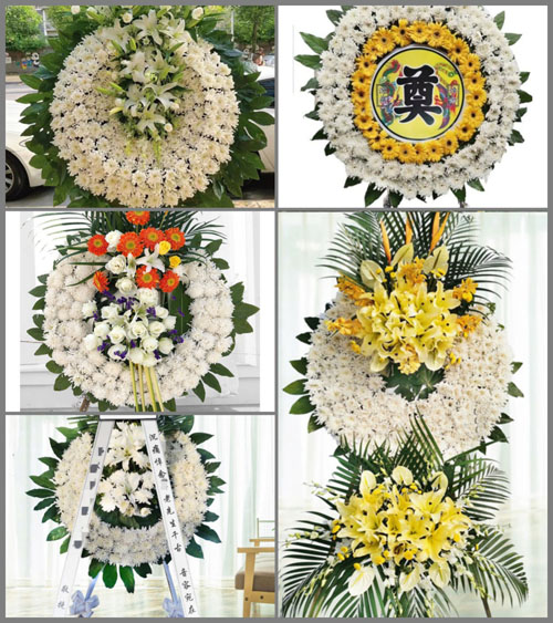 湖北黄冈市罗田县大河岸镇姚家咀村花圈速递